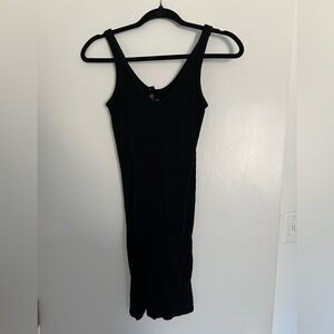UO Out From Under Black Ribbed Bodycon Tank Dress - SIZE M/L